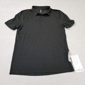 Lululemon Polo Shirt Mens Size S Black Short Sleeve Allied Sleeve Logo